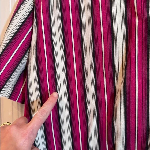 Vintage Wrangler Men's Shirt Stripes Red Black Western Pearl Snap Down XL 90s - Picture 6 of 8